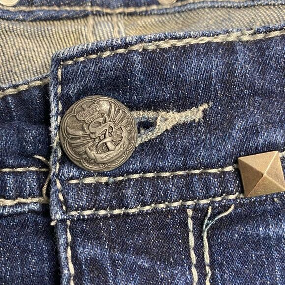 SEVEN7 Women’s Studded‎ Distressed Denim Jeans Size 31 Blue 
Inseam 30” - Picture 6 of 13